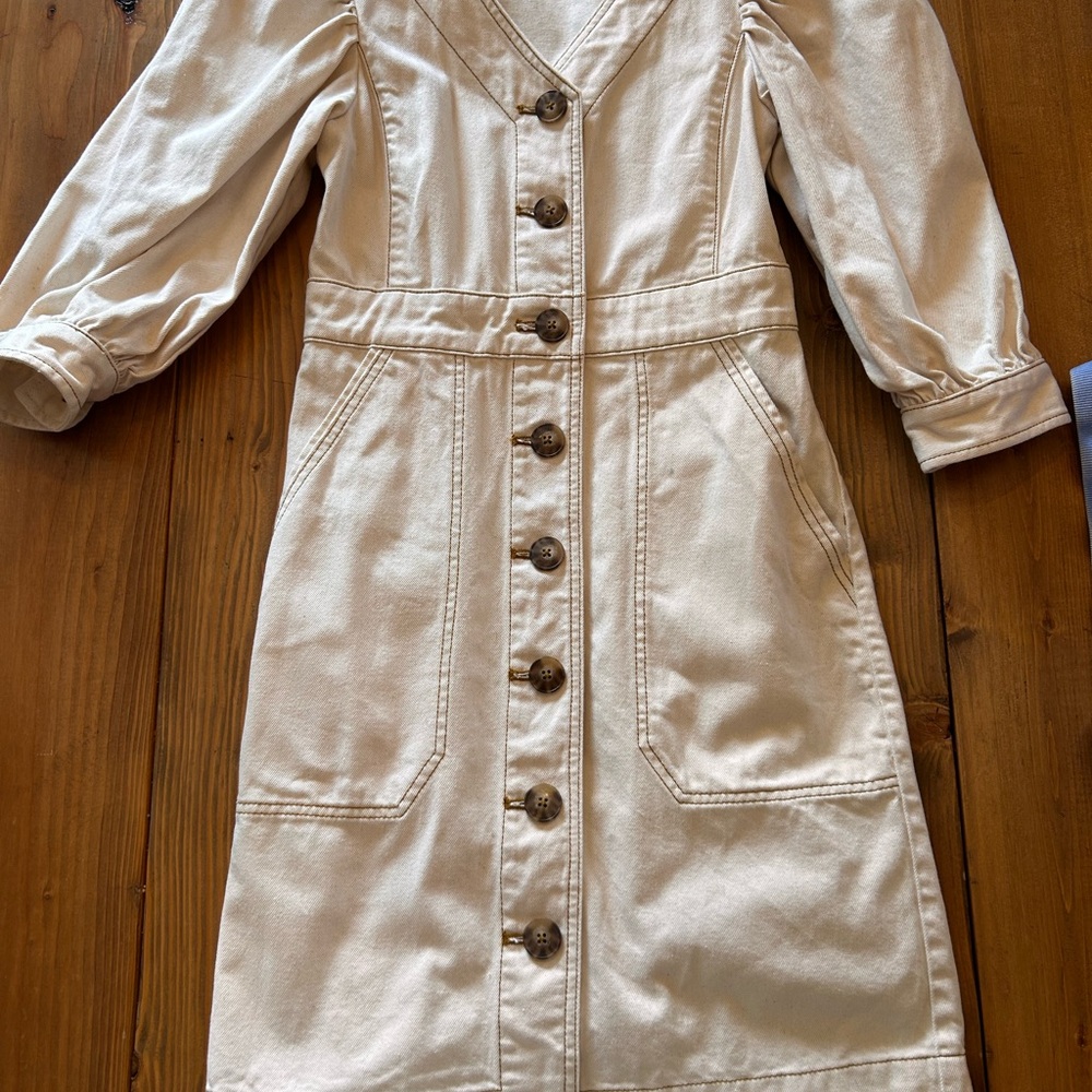 Tory Burch Off-White Denim Dress